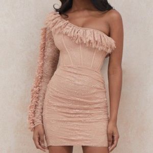 NWT House of CB Adele Mini Ruffle Dress